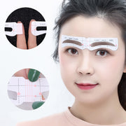 アイブロウテンプレート 両眉 52枚セット シール式 貼る 調節可能 アイブローテンプレート 眉毛プレート 眉用ステンシル 眉毛 美眉 楽ちん 簡単 時短 化粧 メイクアップ メイク用品 メイク雑貨