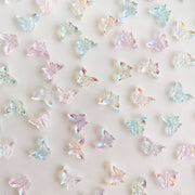 ネイルパーツ 100個セット アクセサリーパーツ ビジュー ネイル用品 セルフネイル 蝶々 バタフライ ネイルアートパーツ デコレーション 装飾 マニキュア ジェルネイル DIY シンプル かわいい キュート おしゃれ 存在感 白 紫 黄 ピンク 緑 青 橙