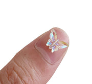 ネイルパーツ 100個セット アクセサリーパーツ ビジュー ネイル用品 セルフネイル 蝶々 バタフライ ネイルアートパーツ デコレーション 装飾 マニキュア ジェルネイル DIY シンプル かわいい キュート おしゃれ 存在感 白 紫 黄 ピンク 緑 青 橙