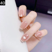 ネイルチップ つけ爪 24枚セット 12サイズ 貼るネイル ラインストーン リボン ハート 蝶 花 ラメ かわいい おしゃれ