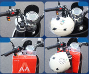 ヘルメットロック 南京錠 ヘルメットホルダー バイク用 鍵 カギ 錠 原付 スクーター 自転車 電動自転車 盗難防止 防犯対策 汎用 固定 ブラック 黒 便利 グッズ