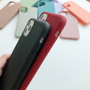 iPhoneケース iPhoneカバー スマホケース 12 13 14 pro max mini 耐衝撃 傷防止 シンプル 無地 おしゃれ きれいめ カラバリ豊富 ブラック クリア