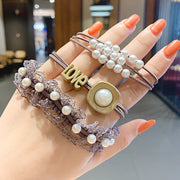 ヘアゴム 11本セット ヘアアクセサリー レディース 髪ゴム まとめ髪 フェイクパール カラーストーン ウサギ ビーズ キラキラ ロゴ 2連 3連 子供用 キッズ 髪飾り リボン結び かわいい おしゃれ ガーリー ガールズ ヘアアレンジ カジュアル 婦人 女性 女の子 大人