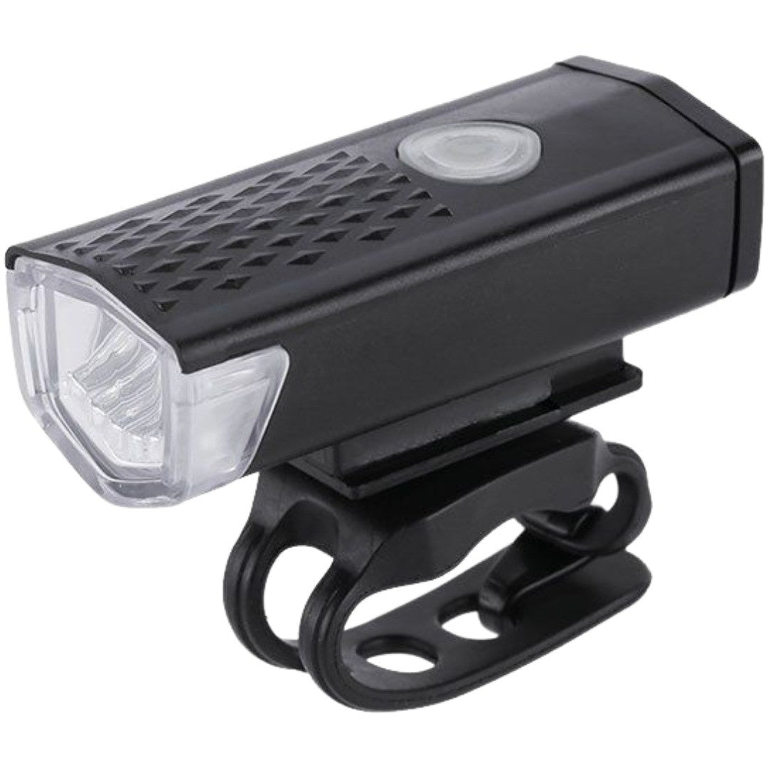 自転車用ライト ヘッドライト フロントライト LEDライト USB充電式 自転車 サイクリング 通勤 通学 レジャー 夜間 雨天 防水 取付簡単 ベルト 調節可能 ブラック ホワイト 黒 白 リチウム