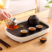 トレイ お盆 水切りトレイ付き 二層構造 プラスチック 大 トレー おぼん 長方形 シンプル 茶具入れ 食器置き 水切りトレー付き キッチン用品 台所用品