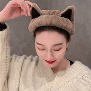 ヘアバンド ヘアターバン 洗面用 レディース バス用品 モコモコ 洗顔 ネコ耳 猫耳 おしゃれ かわいい お風呂 メイク 化粧 日用品雑貨 ファッション雑貨