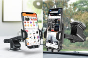 スマホスタンド 車用 スマホホルダー 2タイプ 吸盤式 クリップ式 エアコン吹き出し口 通風口 車載ホルダー 伸縮アーム 回転可能 カー用品 スマホアクセサリー