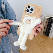 iPhoneケース iPhoneカバー スマホケース スマホカバー 熊 ふわふわ モコモコ かわいい 携帯 スマートフォンケース スマートフォンカバー 背面保護 傷防止 アクセサリー 周辺機器 アイフォン アイフォーン