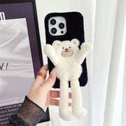 iPhoneケース iPhoneカバー スマホケース スマホカバー 熊 ふわふわ モコモコ かわいい 携帯 スマートフォンケース スマートフォンカバー 背面保護 傷防止 アクセサリー 周辺機器 アイフォン アイフォーン