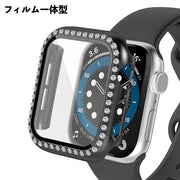 アップルウォッチ用カバー AppleWatch用 保護ケース 保護カバー メタル風 キラキラ 傷防止 汚れ防止 保護 38mm 41mm 42mm 40mm 44mm 45mm SE Series8 7 6 5 4 3 2 1 スマートウォッチアクセサリー