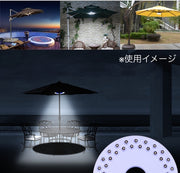 テントライト アウトドア キャンプ用品 LEDライト 電池式 3段階調光 薄型 小型 コンパクト テント パラソル 野外 屋外 照明 キャンピング 便利 明るい 非常時 防災グッズ