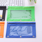 ファイルケース 書類ケース 小物ケース 文具 文房具 ステーショナリー B5 3穴 窓つき ジッパー 防水 カラフル 仕分け 事務用品 家計簿 学校 便利グッズ
