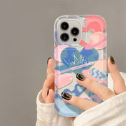 スマホカバー スマホケース iPhoneケース iPhoneカバー レディース 女性 スマホアクセサリー スマホ周辺機器 傷防止 ロゴ 英字 英語 透明 ブルー ピンク ポップ カジュアル ガーリー フェミニン おしゃれ 可愛い キュート