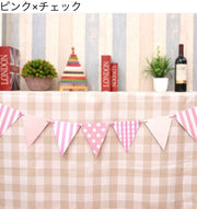 ガーランド 旗 フラッグ 三角形  装飾 子供部屋 誕生日 パーティー 室内 飾り 壁 天井 吊るす ハート チェック ドット インテリア 雑貨 カラフル かわいい
