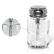 ポンプディスペンサー プレスボトル ネイルリムーバー 80ml ネイルアート用品 ジェルネイル ガラス製 空容器 ネイルクリーナー ポンプボトル 押し下げ 液体保存容器