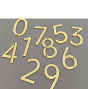 切文字プレート 数字 単品 サインプレート ドアプレート ナンバー DIY 装飾 ロッカー ポスト 部屋番号 宅配ボックス