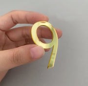 切文字プレート 数字 単品 サインプレート ドアプレート ナンバー DIY 装飾 ロッカー ポスト 部屋番号 宅配ボックス