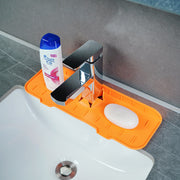 水切りマット シリコン 蛇口マット 水切りラック キッチン 台所用品 乾燥用マット 滑り止め 水回り 水切り スポンジ置き たわし置き 水栓 流し台 シンク 長方形 簡単設置 便利