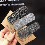 ヘアピン パッチンどめ ヘアアクセサリー レディース キラキラ ヘアクリップ 大きめ ラメ スクエア型 大人カジュアル おしゃれ かわいい 存在感 ガーリー ギフト プレゼント 女性用 ファッション小物