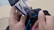 ヘルメットマウント 顎マウント マウントホルダー アクションカメラアクセサリー GoPro スマホ フルフェイス ストラップ 取り付け式 カメラ固定 手ぶら 撮影 バイク 自転車 MTB モトクロス アクションカム用アクセサリー
