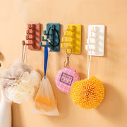 ウォールフック 粘着フック 2個セット 4連 壁掛け キーフック カギ 鍵 小物 収納 穴あけ不要 工具不要 回転可能 角度調整可能 シンプル
