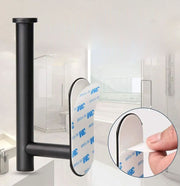 トイレットペーパーホルダー ロールペーパー 粘着式 両面テープ 壁取付 トイレ用品 雑貨 取り換え シンプル おしゃれ かっこいい クール ステンレス