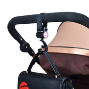 ベビーカー用フック 2個セット バギーフック 荷物掛けフック バッグホルダー マジック テープ 360度回転 シンプル 無地 ベビーグッズ ベビーカーグッズ 便利グッズ おでかけ 買い物 ベビーカーアクセサリー