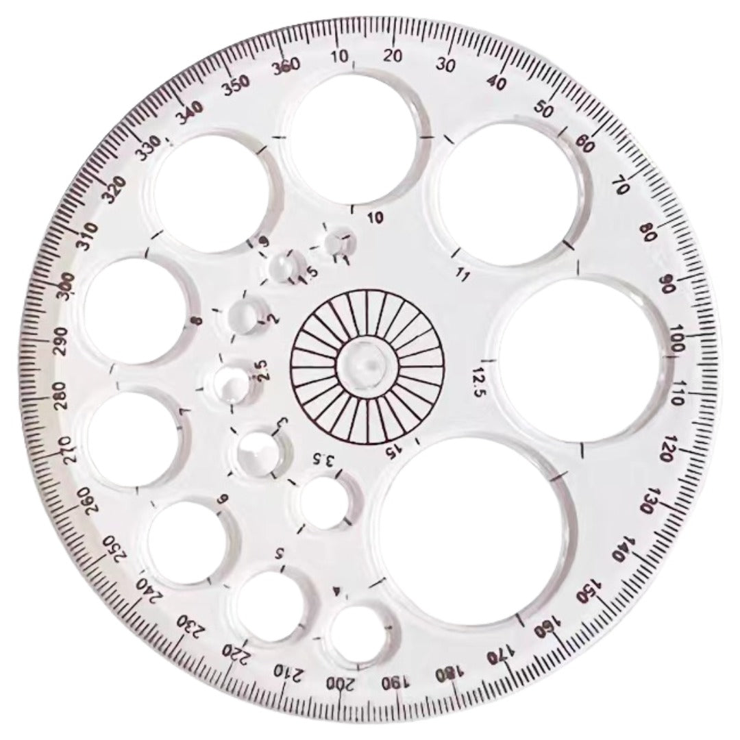 全円分度器 360度 360° 分度器 直径11.5cm 単品 1個 文具 製図用品 数学 クリア プラスチック透明 ラウンド 円形 角度 測定 製図 エンジニア 文房具 学生 数学分度器 ツール 便利