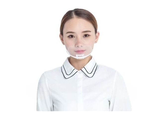 プラスチックマスク マウスシールド 10枚セット 透明 クリア 大人用 商品画像3