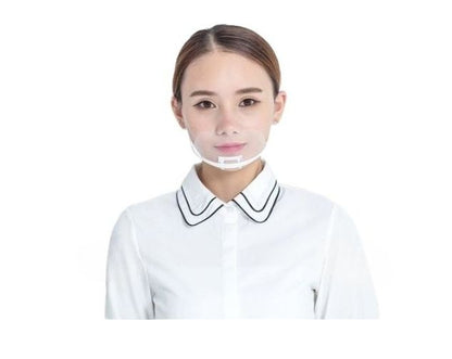 プラスチックマスク マウスシールド 10枚セット 透明 クリア 大人用 商品画像3