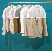 衣類カバー 洋服カバー 単品 日用雑貨 収納用品 ショートタイプ 半透明 ホコリよけカバー 衣服 洋服 スーツ ドレス コート ショルダーカバー 肩掛け