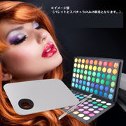 ネイルパレット スパチュラ付き メイクパレットセット ヘラ ネイルアート ジェルネイル用品 カラージェル 混合 調合 ブレンド 化粧品 メイクアップ 指孔 メタル 金属 ファンデーション アイシャドウ グロス メイクツール ネイルツール