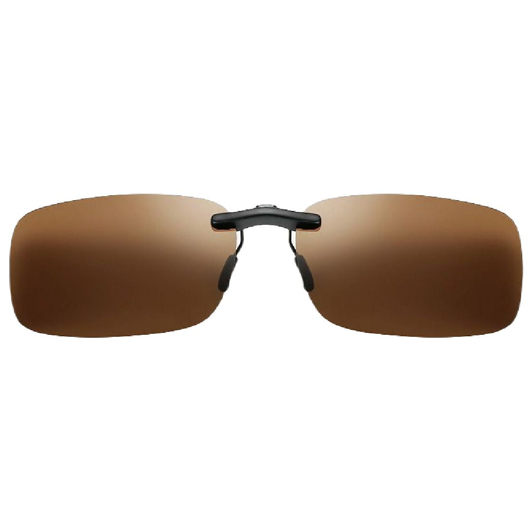 サングラス クリップオン ユニセックス メガネの上 調光 偏光 ブラウン バリエーション画像