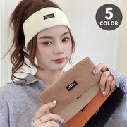 ヘアバンド ニット レディース 女性用 ヘッドバンド 無地 ロゴ 幅広 髪留め 髪飾り ヘアアレンジ お出かけ 洗顔 メイク 大人カジュアル 可愛い おしゃれ シンプル ファッション小物 黒 ブラウン オレンジ 白