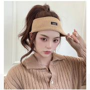 ヘアバンド ニット レディース 女性用 ヘッドバンド 無地 ロゴ 幅広 髪留め 髪飾り ヘアアレンジ お出かけ 洗顔 メイク 大人カジュアル 可愛い おしゃれ シンプル ファッション小物 黒 ブラウン オレンジ 白
