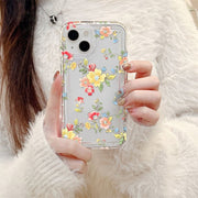 iPhoneケース iPhoneカバー スマホケース スマホカバー クリア 花柄 透明 フラワー かわいい おしゃれ レトロ