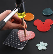 レザークラフト 刻印プレート アルファベット スタンプツール 革細工用 DIY 数字 デザイン アレンジ おしゃれ 簡単 打刻印ポンチ クラフト オリジナル