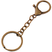 キーホルダー 単品 キーリング キーチェーン 二重リング カニカン シンプル 飾りなし 定番 ベーシック アレンジ アクセサリーパーツ 自作 DIY クラフト材料  鍵 レディース メンズ 男女兼用