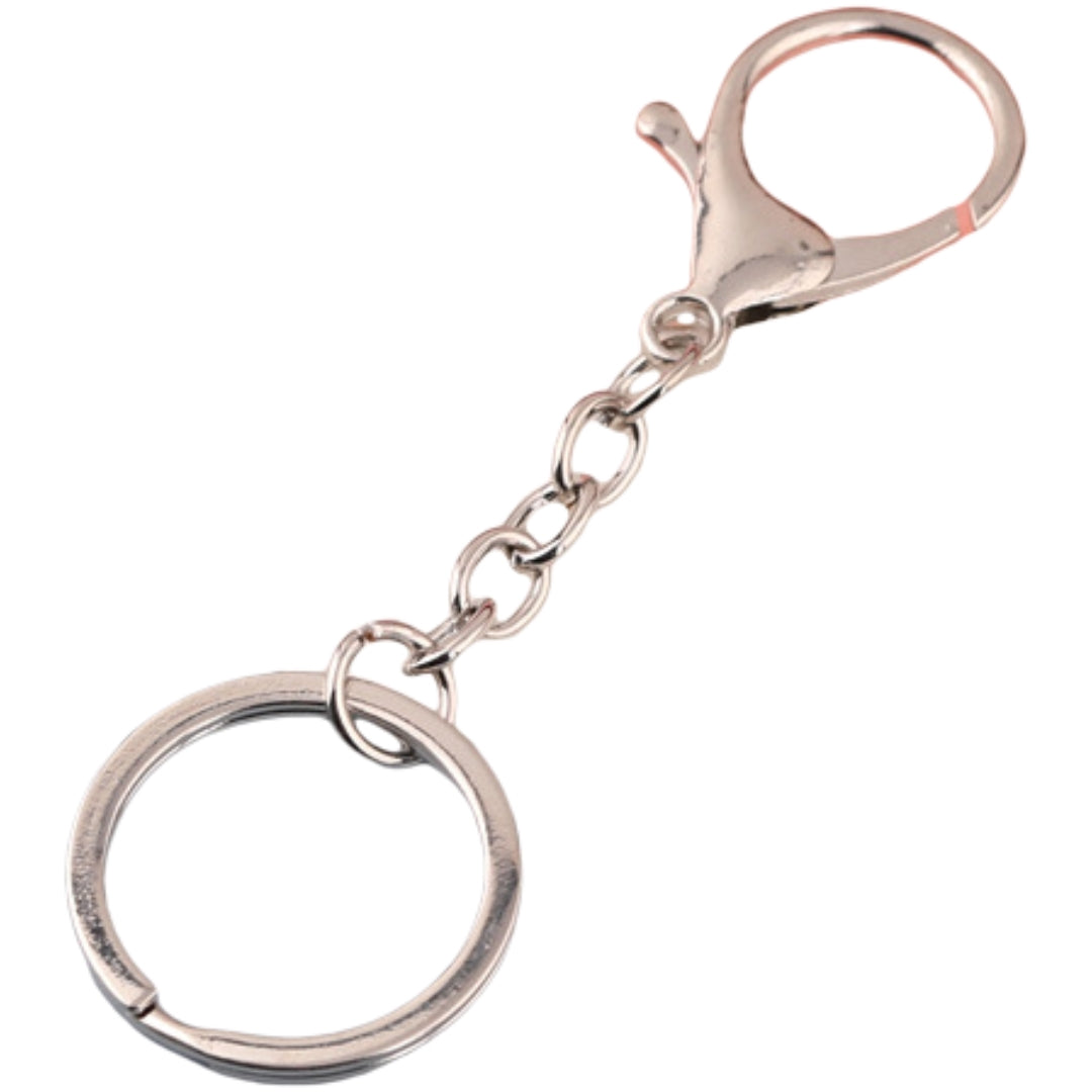 キーホルダー 単品 キーリング キーチェーン 二重リング カニカン シンプル 飾りなし 定番 ベーシック アレンジ アクセサリーパーツ 自作 DIY クラフト材料  鍵 レディース メンズ 男女兼用