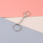キーホルダー 単品 キーリング キーチェーン 二重リング カニカン シンプル 飾りなし 定番 ベーシック アレンジ アクセサリーパーツ 自作 DIY クラフト材料  鍵 レディース メンズ 男女兼用