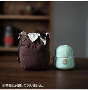 巾着袋 茶器バッグ 収納バッグ 収納袋 茶器収納 中国茶 日本茶 おしゃれ 和風 無地 携帯用 茶道 布製 シンプル