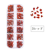 ネイルアートパーツ パーツセット 12種類 3mm 小さい 小さめ 大容量 ネイルアート用 セルフネイル ネイリスト ラインストーン ビジュー パーツ レディース 女性 アクセサリー 装飾 ネイル マニキュア ジェルネイル 飾り デコレーション キラキラ 華やか ダイヤモンド風 星 リボン 月 雫 花 フラワー クリア シルバー レッド ブラック 黒 銀色