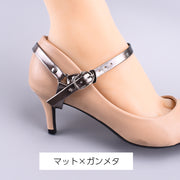 シューズストラップ 脱げ防止 パンプスベルト レディース用 シューズバンド 後付け 引っかけ ヒールストラップ 靴用品 くつ クツ PUレザー パンプス ミュール サンダル カラバリ豊富 簡単 パカパカ防止 フィット おしゃれ かわいい ホールド シューズアクセサリー ダンス 就活靴