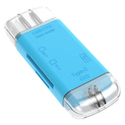 6in1 外付けメモリカードリーダー SD MicroSD TF USB2.0 Type-C MicroUSB OTG機能 データ転送 接続 Android スマホ タブレット ハブ コンパクト 持ち歩き