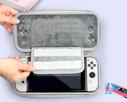 Switch OLED ケース Nintendo Switch 有機EL グラデーション キャリングケース EVA ハードケース 保護ケース ゲームカード収納 持ち運び 耐衝撃 収納ポーチ 傷防止 おしゃれ かわいい 大人 女の子 パステルカラー