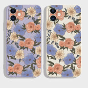 iPhoneケース iPhoneカバー スマホケース 耐衝撃 カメラ保護 背面保護 薄型スリム 防塵 花柄 フラワー おしゃれ