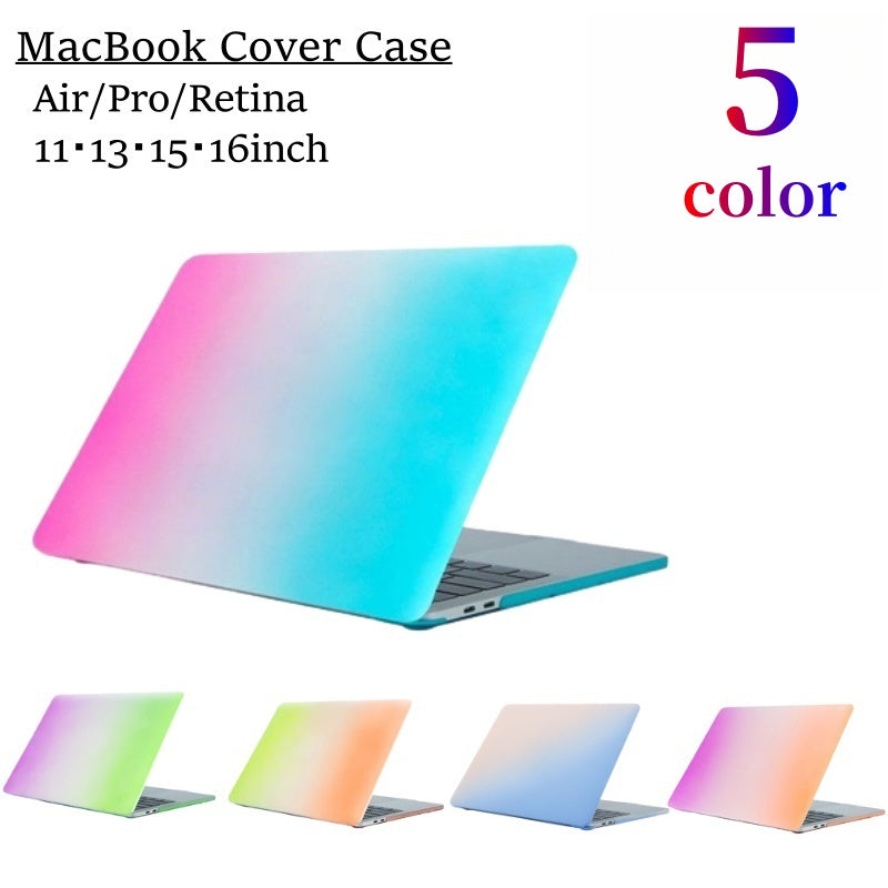 MacBookケース カバー Pro Air Retina 11 12 13 15 16インチ 保護 耐摩耗 丈夫 半透明 透け感 グラデーション おしゃれ マックブックケース