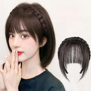 前髪ウィッグ ポイントウィッグ 付け毛 かつら カチューシャ 三つ編み レディース 女性 婦人用 編み込み おしゃれ かわいい 触角 おくれ毛 イメージチェンジ ナチュラル キュート ヘアアレンジ