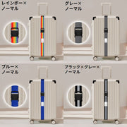 スーツケースベルト ラゲッジバンド 荷締めベルト キャリーケース トランク 荷物固定 旅行 出張 トラベル 防犯対策 ネームタグ付き
