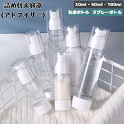 詰め替え容器 アトマイザー スプレーボトル 乳液ボトル 小分け 携帯用 霧吹き 噴霧器 真空 クリア 透明 持ち運び 化粧水 ローション 旅行 トラベルグッズ
